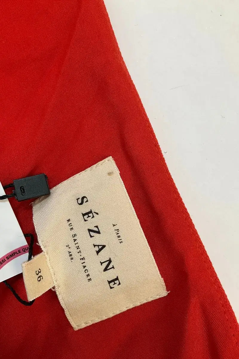 Robe Sézane Rouge en Viscose