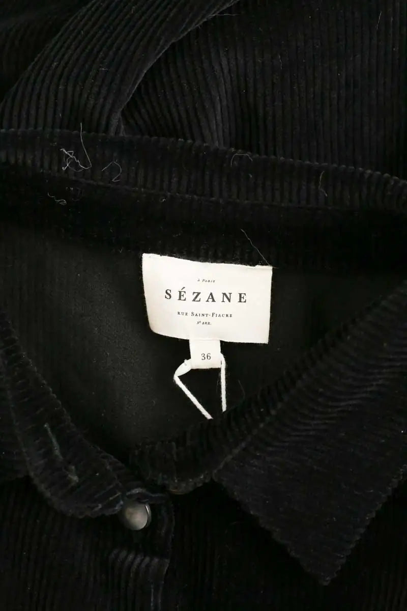 Robe Sézane Sadie Noir en Coton