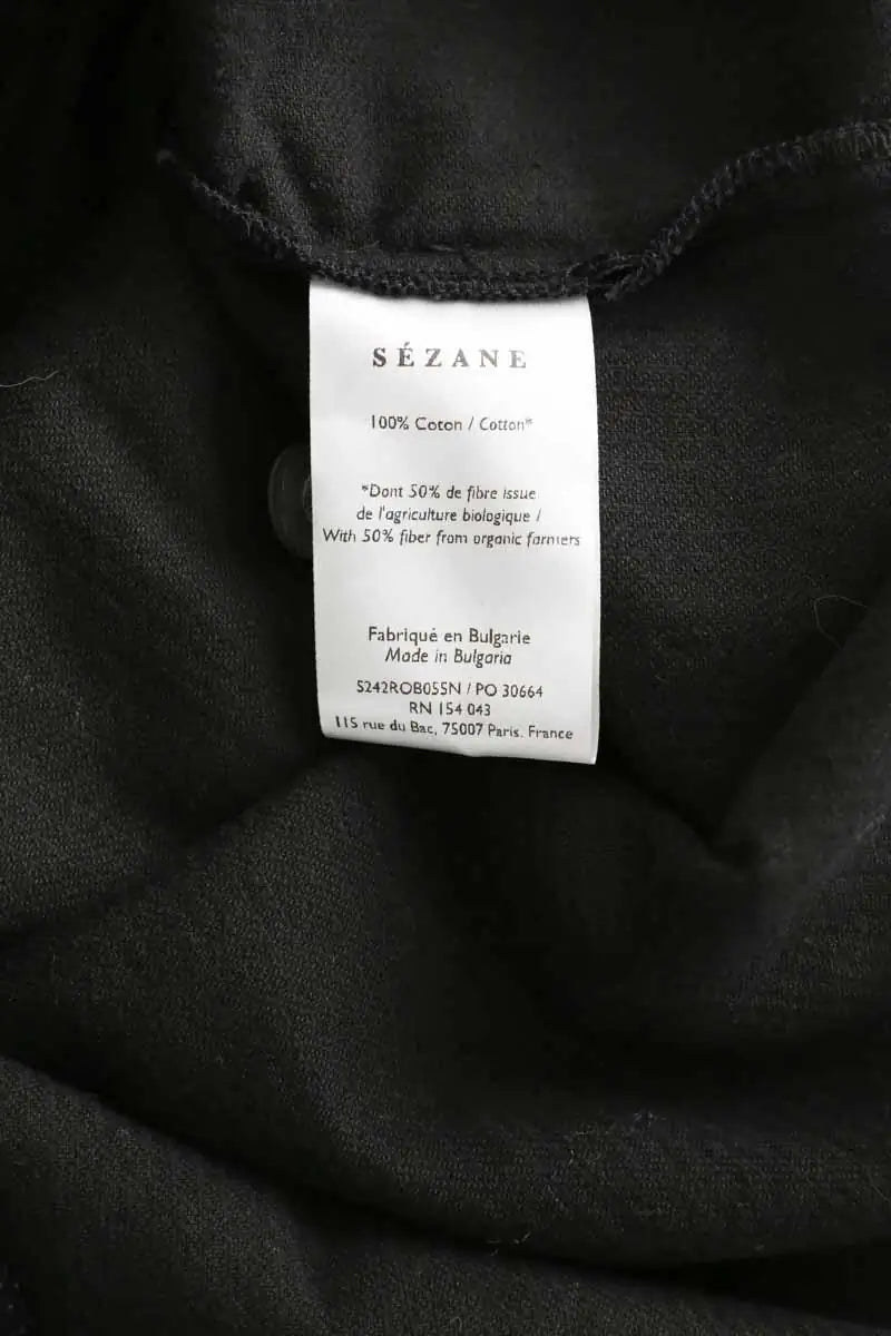Robe Sézane Sadie Noir en Coton