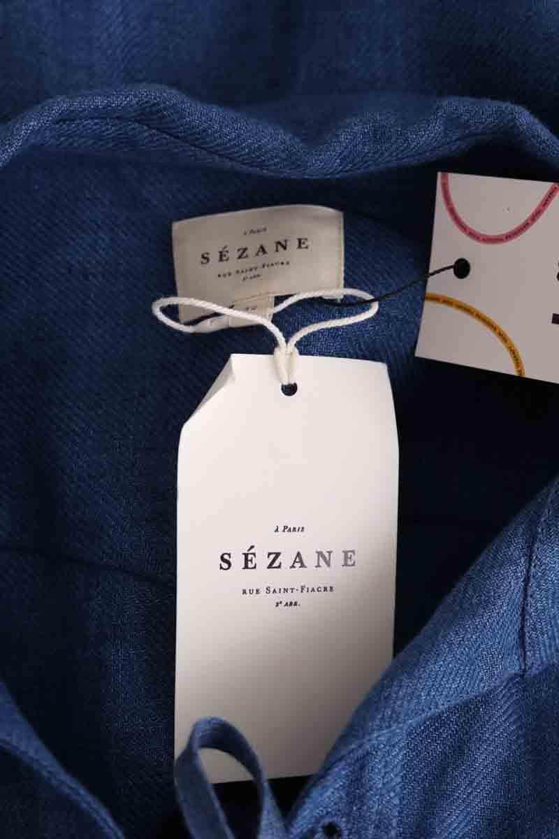 Robe Sézane Solal Bleu en Coton