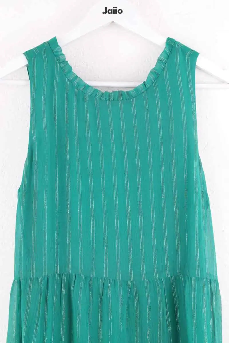 Robe Sézane Vert en Soie