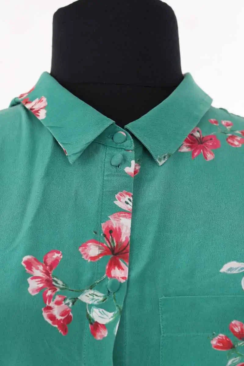 Robe Sézane Vert en Soie