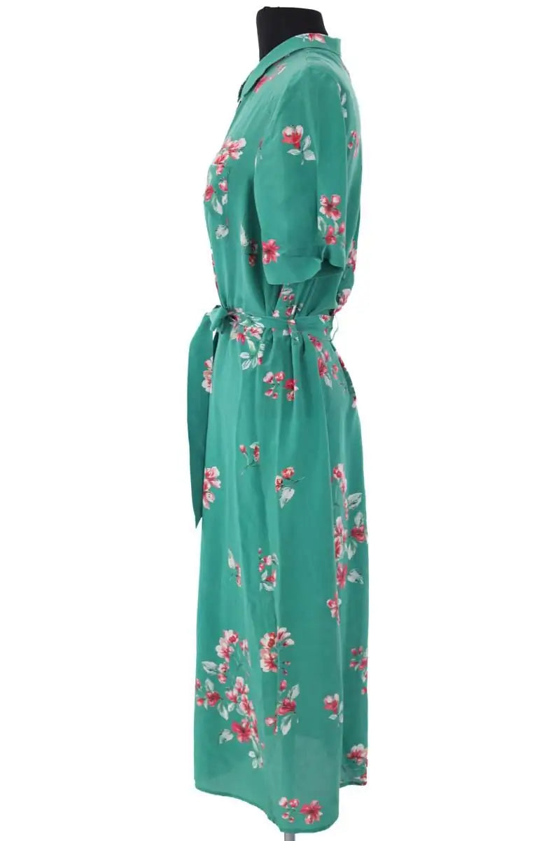 Robe Sézane Vert en Soie