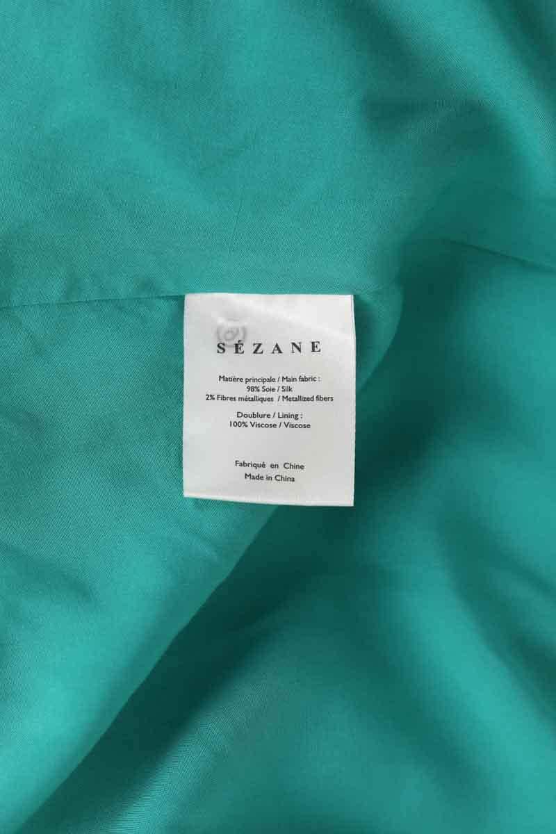 Robe Sézane Vert en Soie