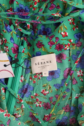 Robe Sézane Vert en Viscose