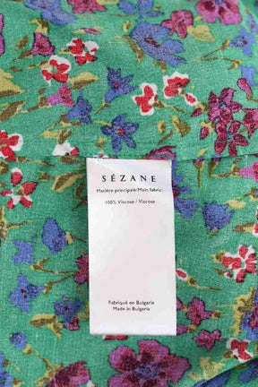 Robe Sézane Vert en Viscose