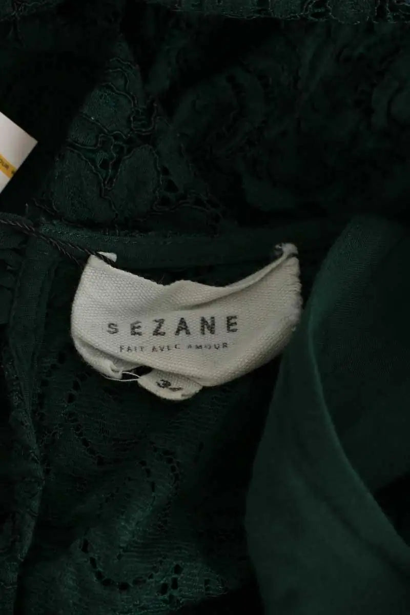 Robe Sézane Vert en Viscose