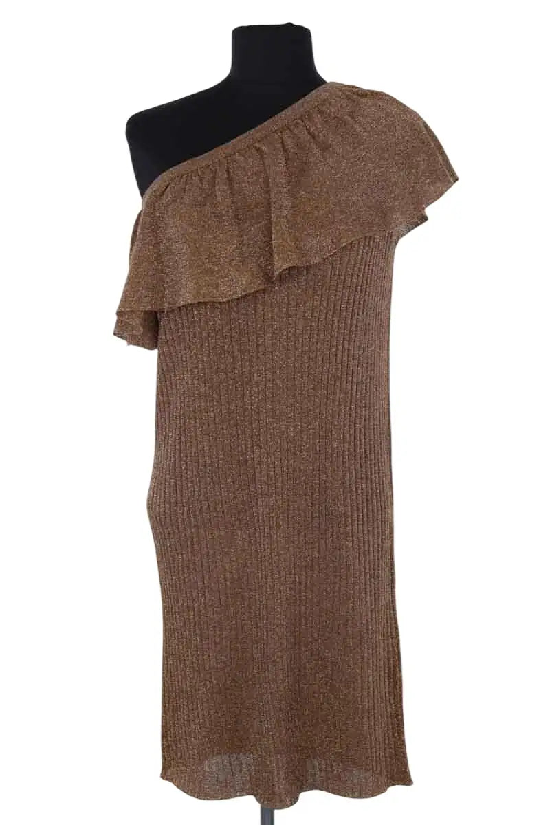 Robe Soeur Jagger Doré en Viscose, taille M - Seconde Main