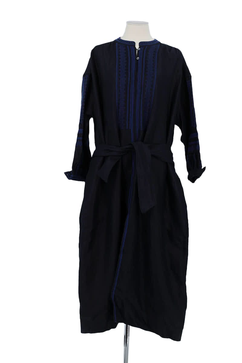 Robe Soeur Marine en Lin, taille M - Seconde Main