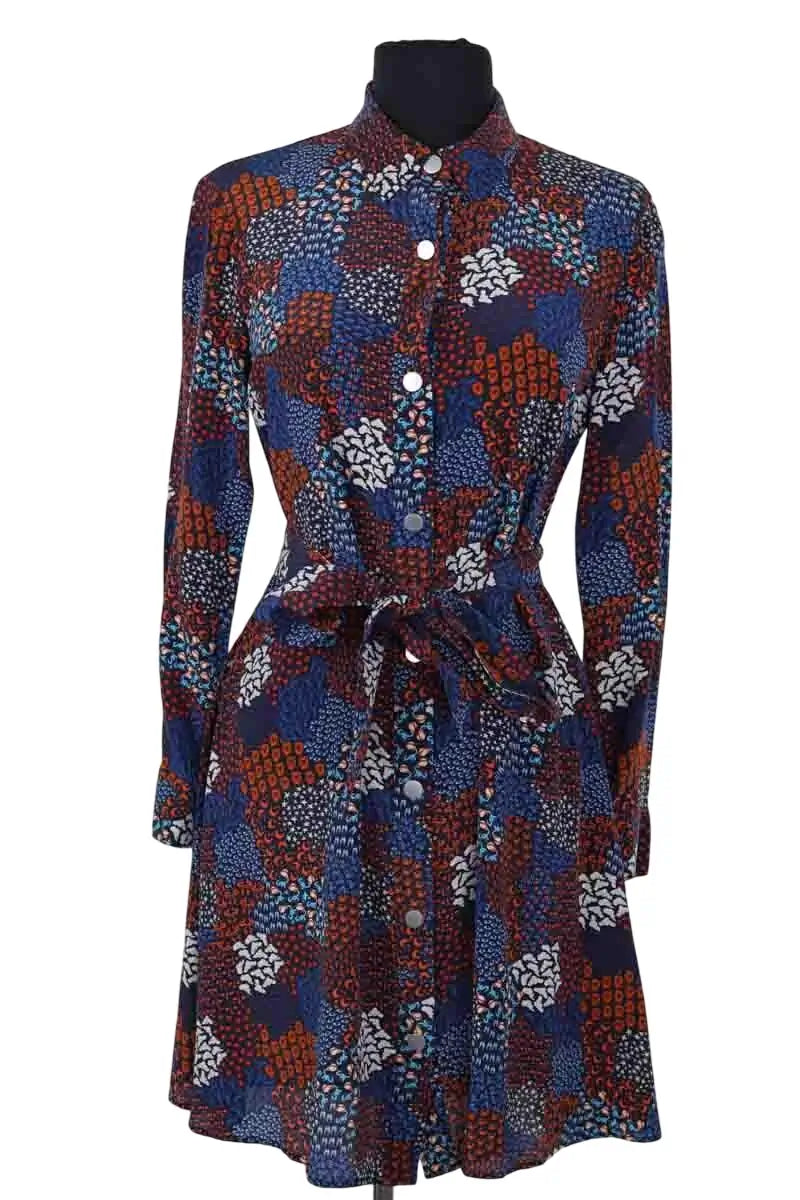 Robe Soi Bleu en Soie, taille S - Seconde Main