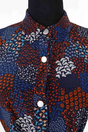 Robe Soi Bleu en Soie