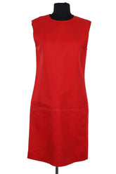 Robe Sonia Rykiel Rouge en Lin, taille S - Seconde Main
