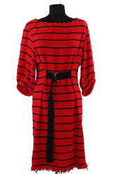 Robe Sonia Rykiel Striped Rouge en Coton, taille M - Seconde Main