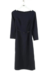 Robe Tara Jarmon Marine en Laine, taille S - Seconde Main