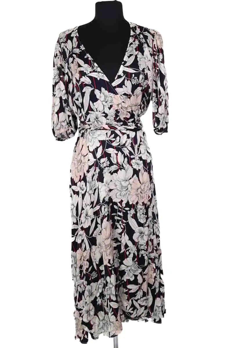 Robe Tara Jarmon Marine en Viscose, taille XXL - Seconde Main