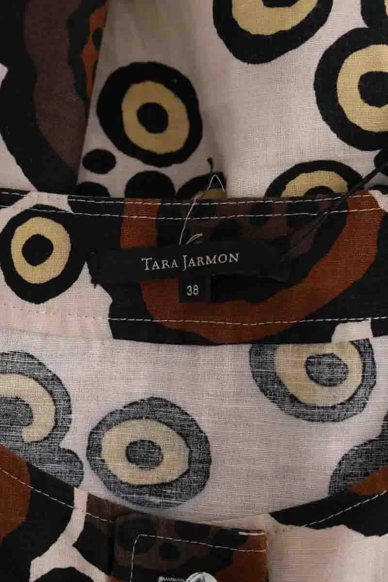 Robe Tara Jarmon Marron en Lin