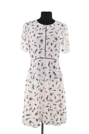 Robe The Kooples Blanc en Soie, taille XS - Seconde Main