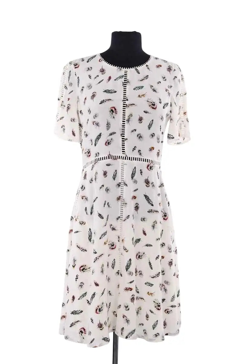 Robe The Kooples Blanc en Soie, taille XS - Seconde Main