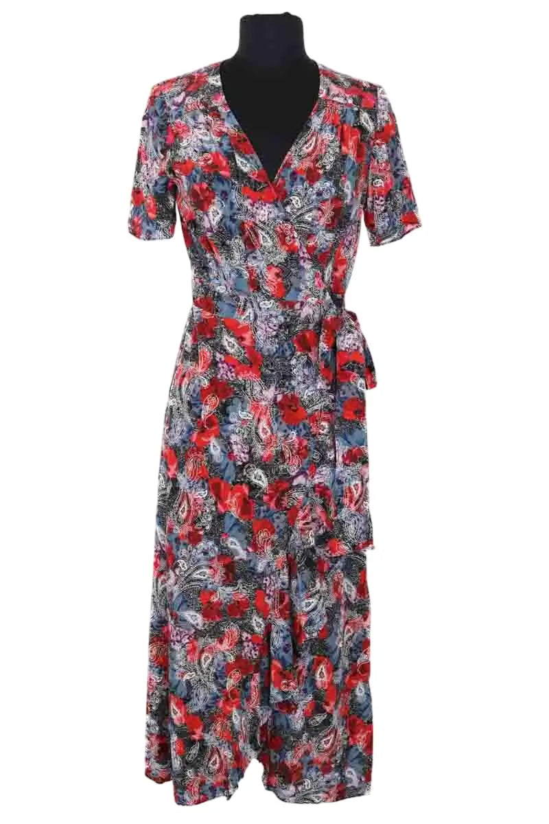 Robe The Kooples Bleu en Soie, taille M - Seconde Main