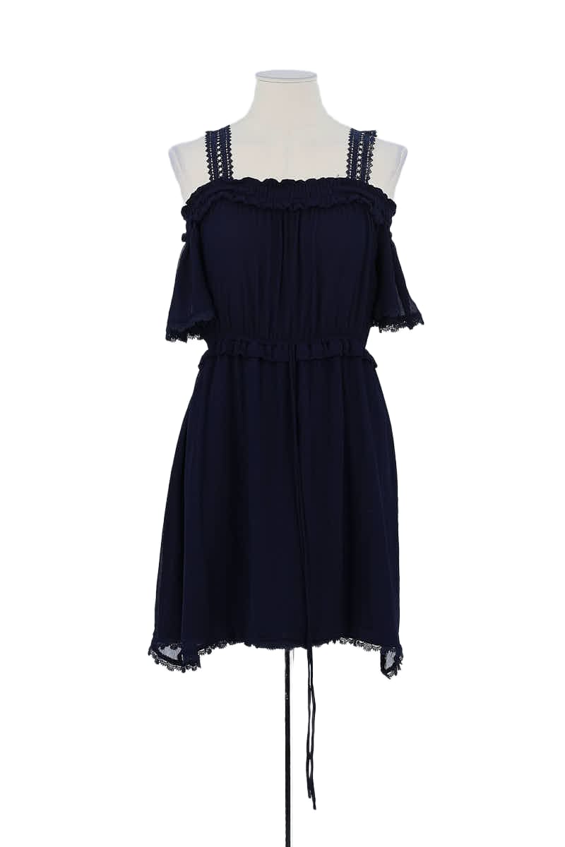 Robe The Kooples Marine en Synthétique, taille S - Seconde Main