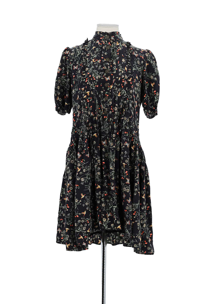 Robe The Kooples Noir en Soie, taille XS - Seconde Main