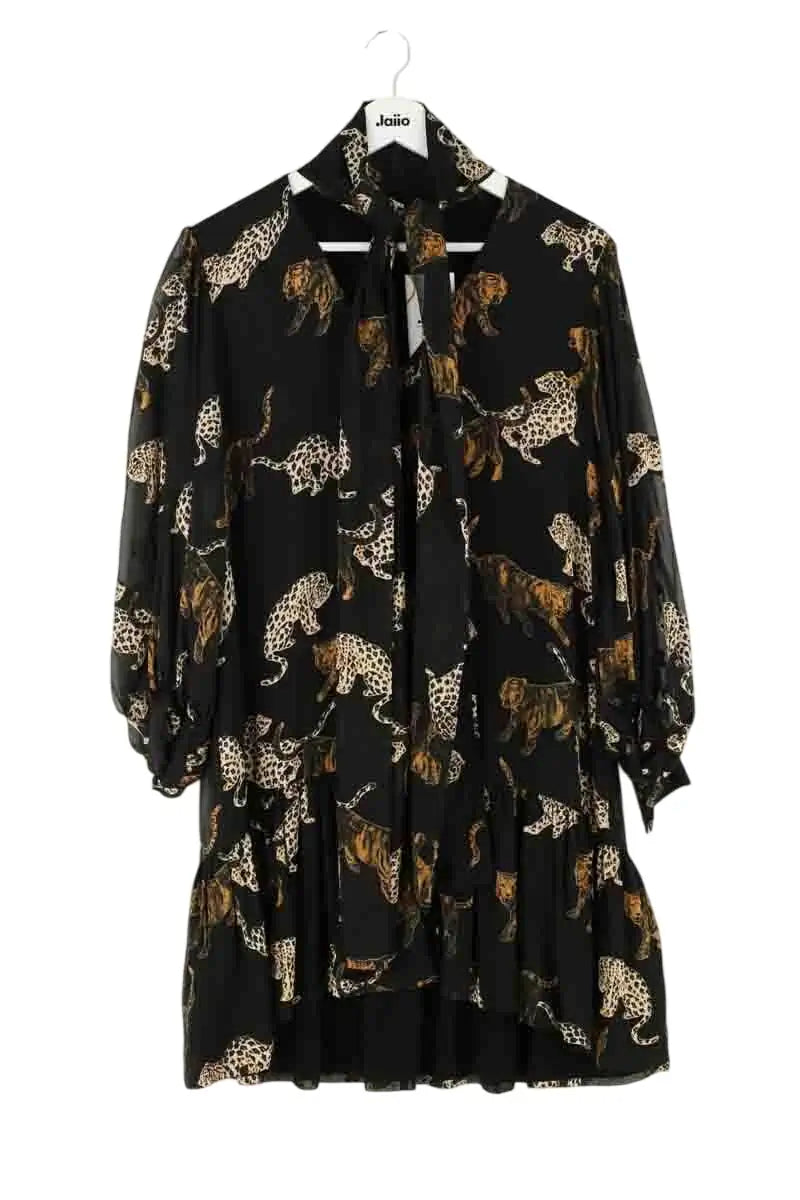 Robe The Kooples Noir en Synthétique, taille L - Seconde Main