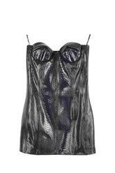 Robe The New Arrivals Ilkyaz Ozel Rochelle mini Noir en Cuir, taille M - Seconde Main