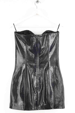 Robe The New Arrivals Ilkyaz Ozel Rochelle mini Noir en Cuir