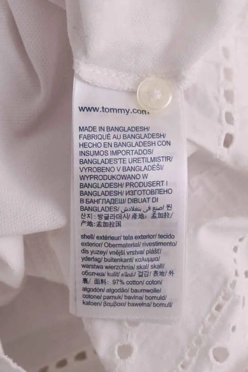 Robe Tommy Hilfiger Blanc en Coton