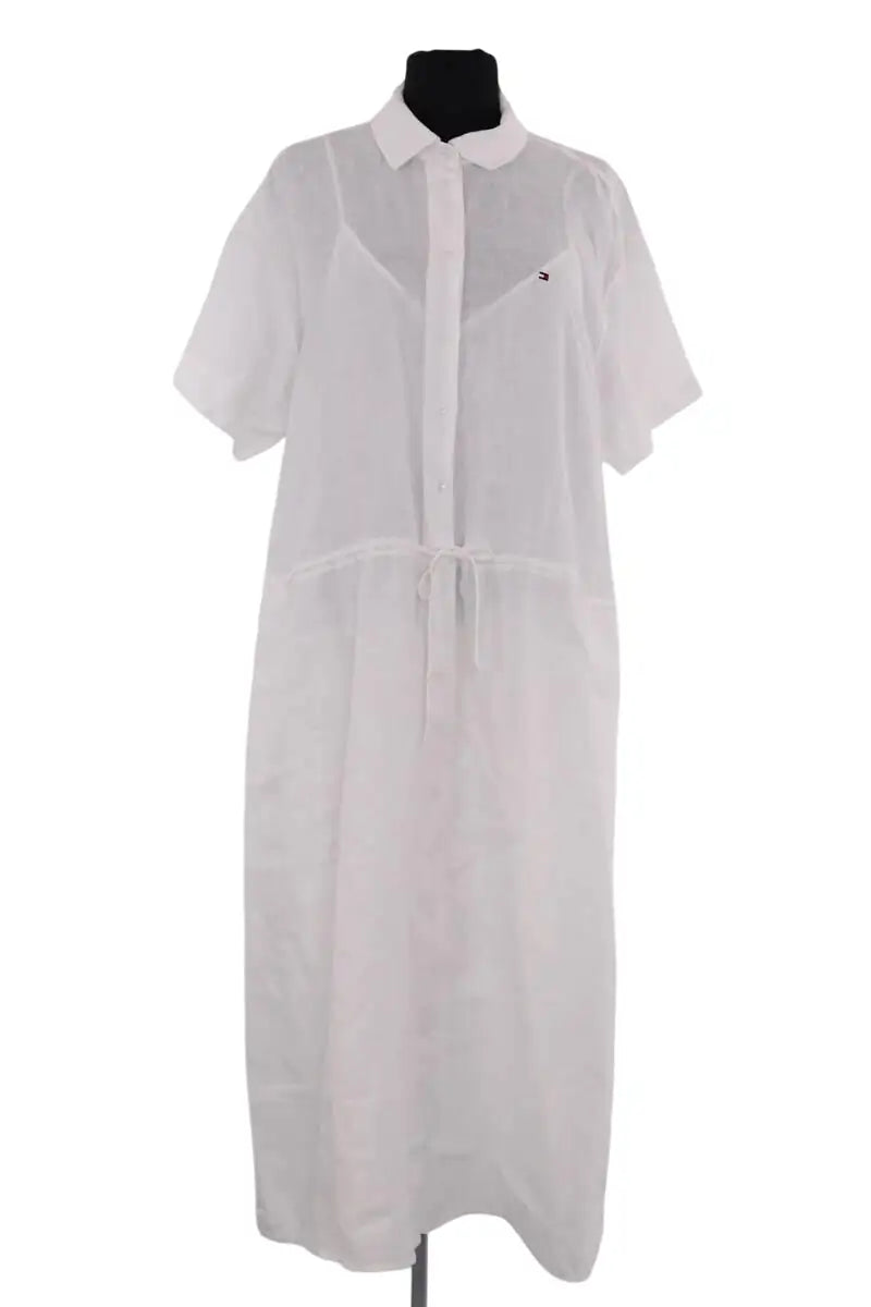Robe Tommy Hilfiger Blanc en Lin, taille XL - Seconde Main