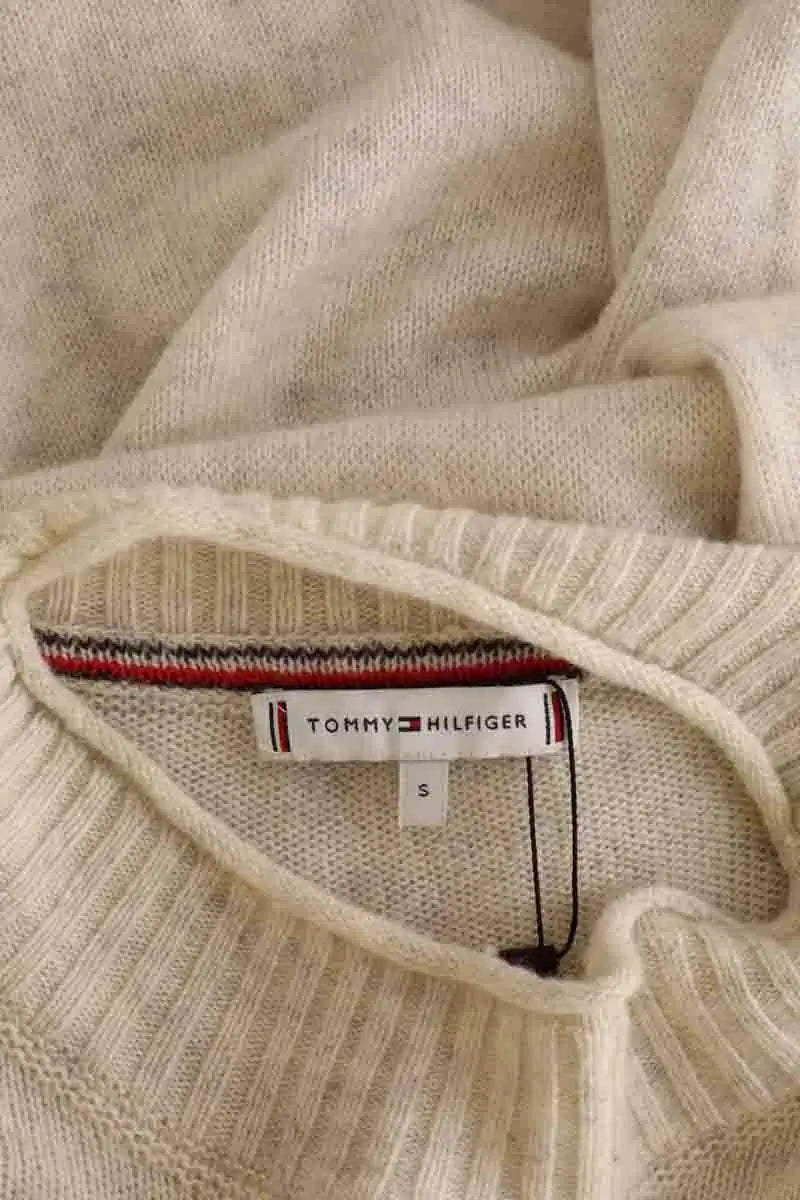 Robe Tommy Hilfiger Ecru en Laine