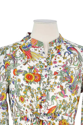 Robe Tory Burch Blanc en Coton, taille XS - Seconde Main