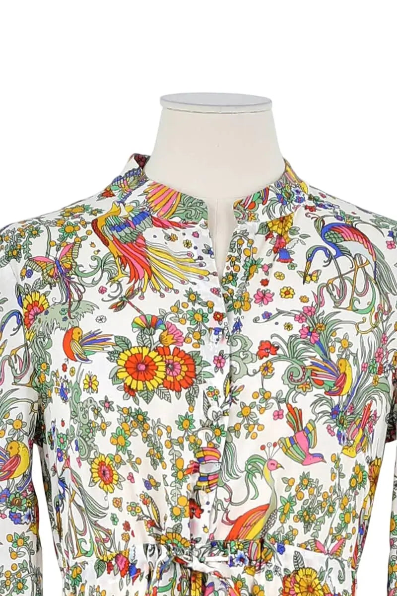 Robe Tory Burch Blanc en Coton, taille XS - Seconde Main