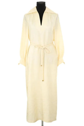 Robe Tory Burch Ecru en Soie, taille XXS - Seconde Main