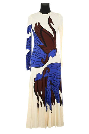 Robe Tory Burch Ecru en Viscose, taille XS - Seconde Main