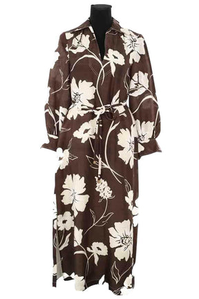 Robe Tory Burch Marron en Soie, taille XXS - Seconde Main