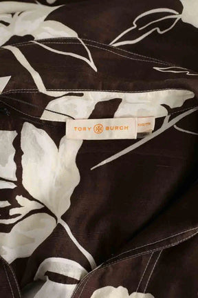 Robe Tory Burch Marron en Soie