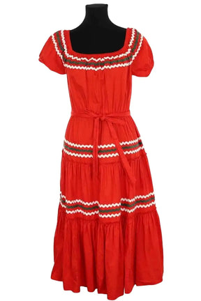 Robe Tory Burch Rouge en Coton, taille S - Seconde Main