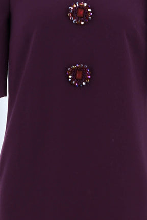 Robe Tory Burch Violet en Polyester