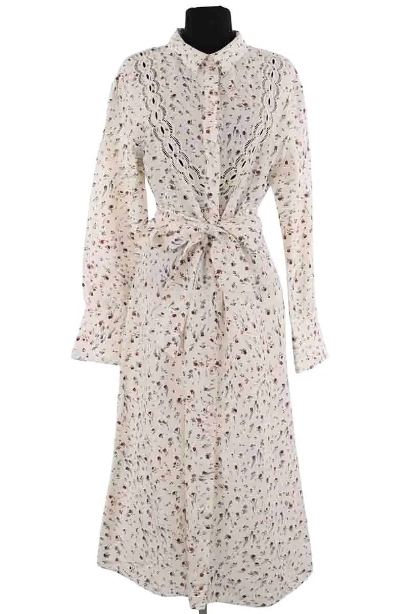 Robe Tresse Ecru en Coton, taille L - Seconde Main
