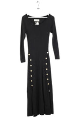 Robe Tresse Noir en Laine, taille S - Seconde Main