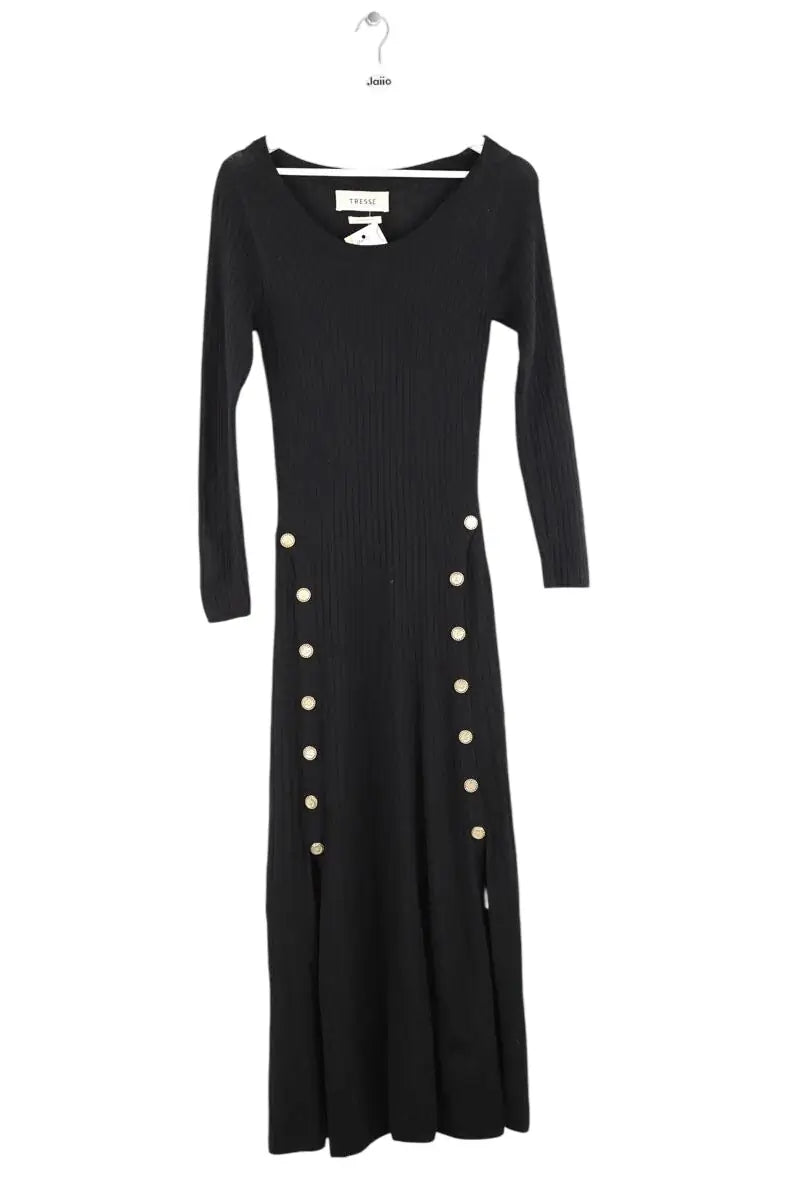 Robe Tresse Noir en Laine, taille S - Seconde Main