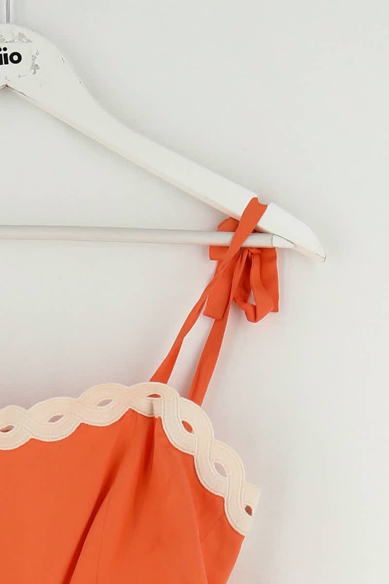 Robe Tresse Orange en Viscose