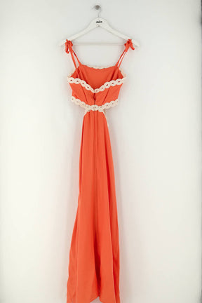 Robe Tresse Orange en Viscose