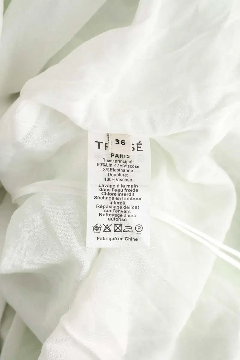 Robe Tresse Rifolo Vert en Lin