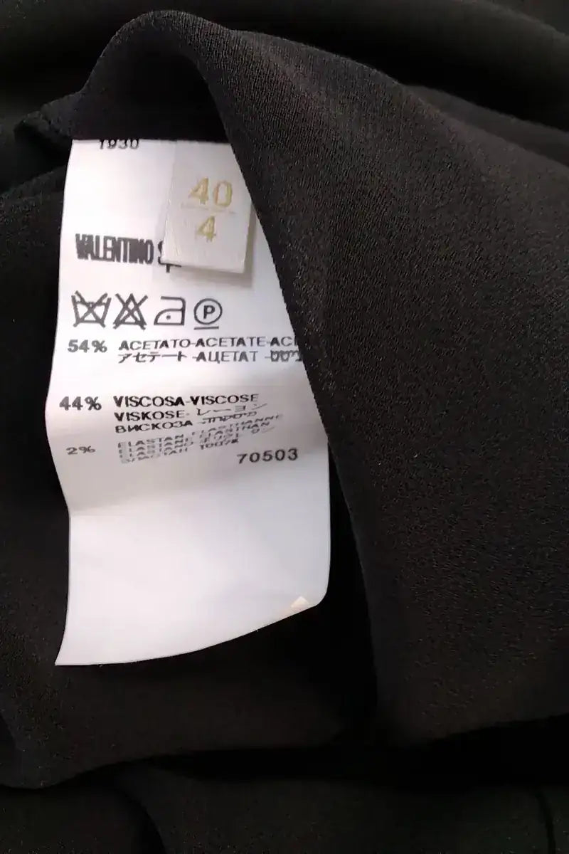 Robe Valentino Noir en Viscose