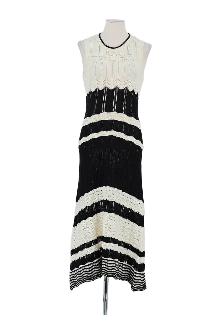 Robe Vanessa Bruno Blanc en Coton, taille S - Seconde Main