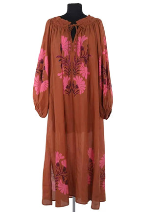 Robe Vanessa Bruno Marron en Coton, taille XS - Seconde Main