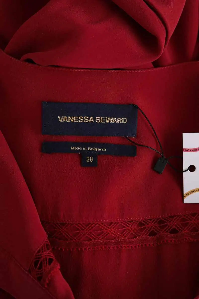 Robe Vanessa Seward Rouge en Soie