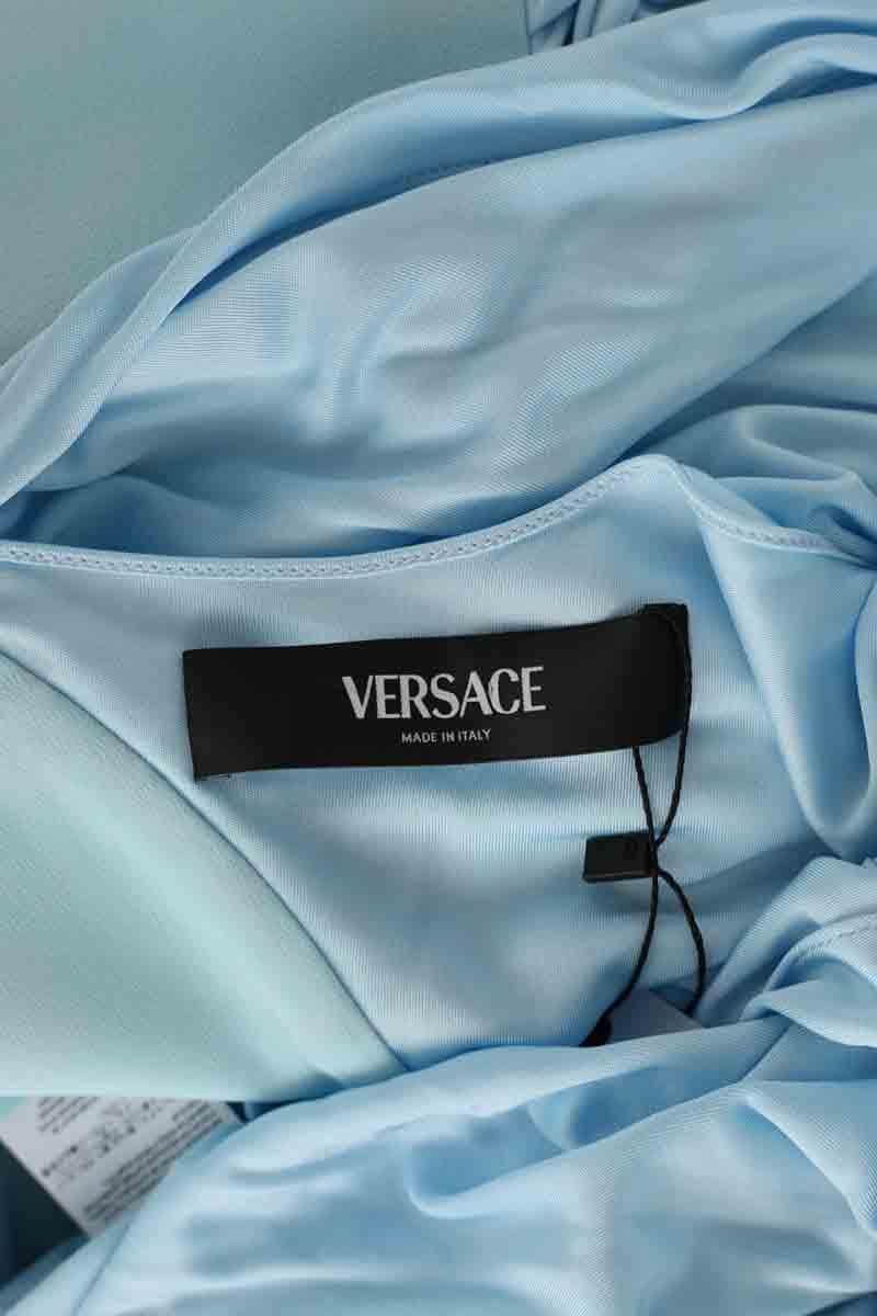 Robe Versace Bleu en Synthétique